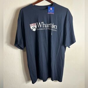 Champion Navy Blue Wharton University Tee